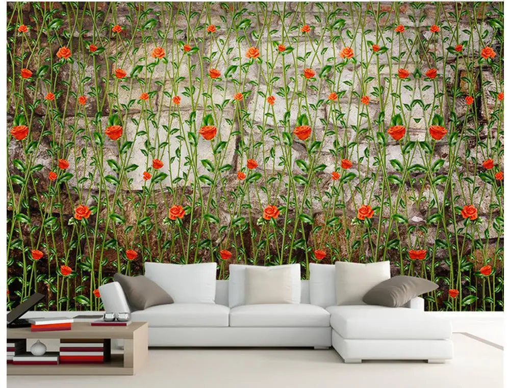 Классические обои для стен 3d фотообои в стиле ретро с изображением цветов