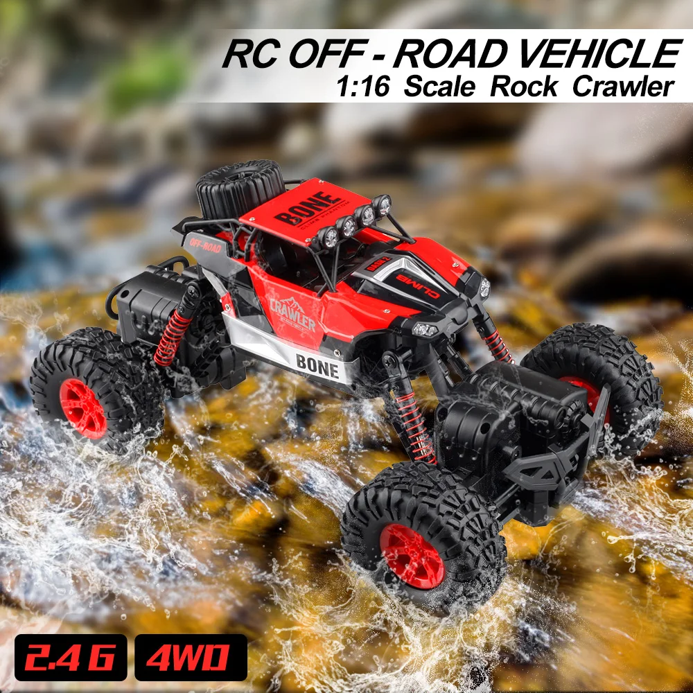Remote Control Car 1/16 2.4G Model Scale Rock Crawler Rally 4WD Double Motors Drive Truck Rc Toys For Children | Игрушки и хобби