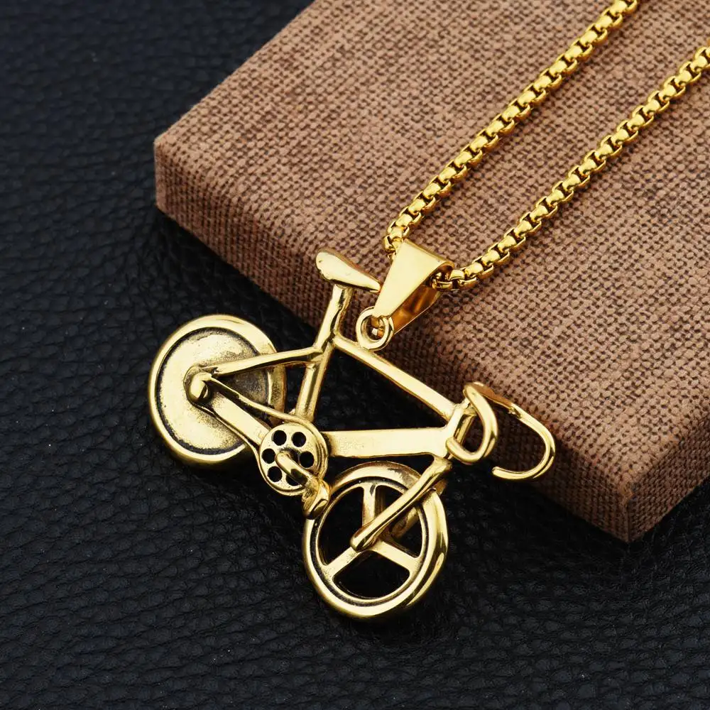 Хип-хоп Goofan Ретро подвеска в форме велосипеда Превосходное качество ожерелье из