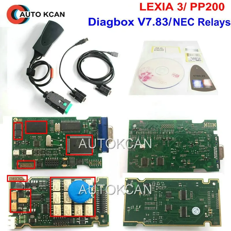 Горячая Diagbox V7.83 lexia 3 серийный 921815C прошивка! Lexia3 PP2000 для Ci-troen для Pe-ugeot диагностики