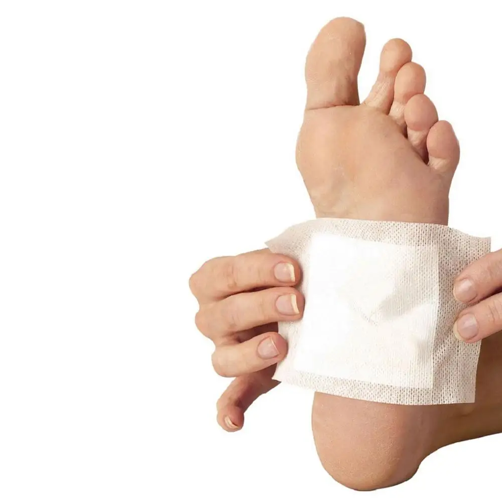 2шт = 1 пара Уход за ногами детоксикационные подушечки для ног пластыри с клеем органические травяные очищающие лечение ног
