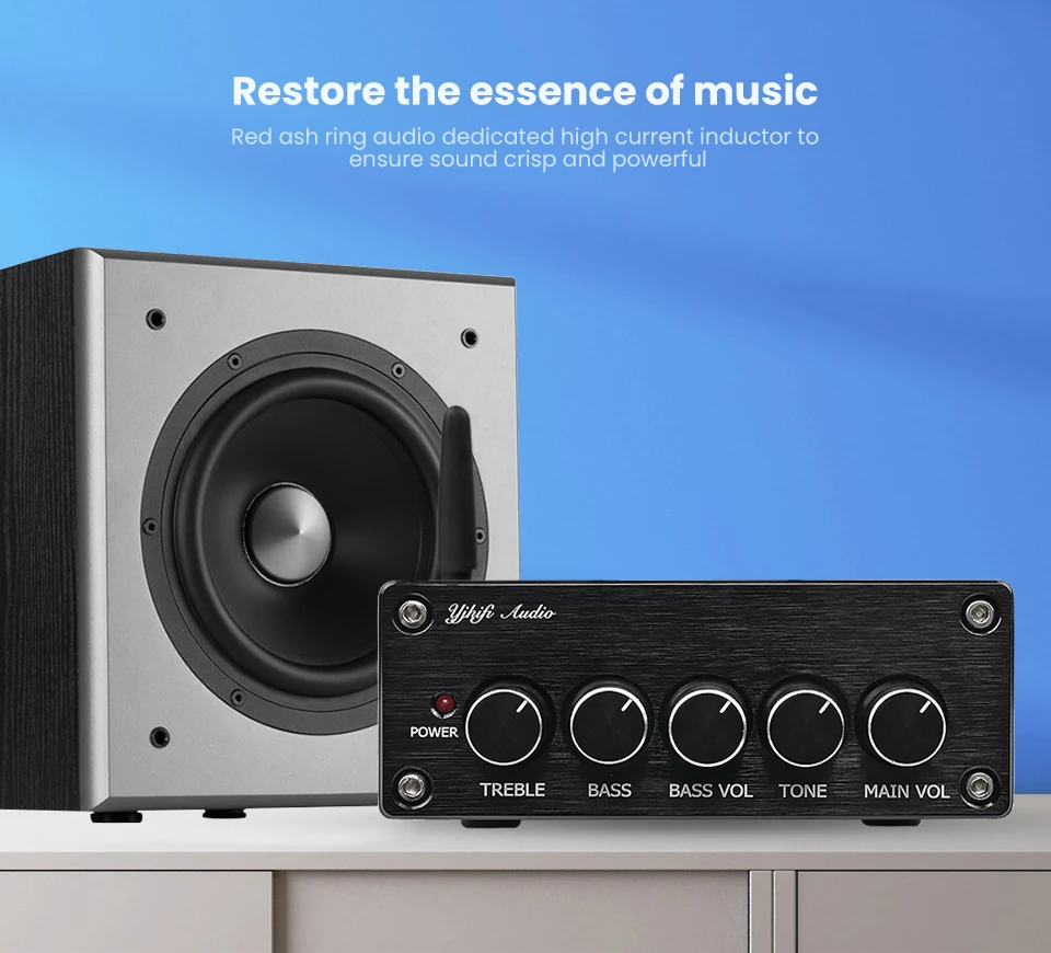 AIYIMA TPA3116 Bluetooth сабвуфер усилитель 2,1 HIFI Bluetooth 5,0 Цифровые усилители мощности 50 Вт* 2+ 100 Вт домашний звуковой кинотеатр