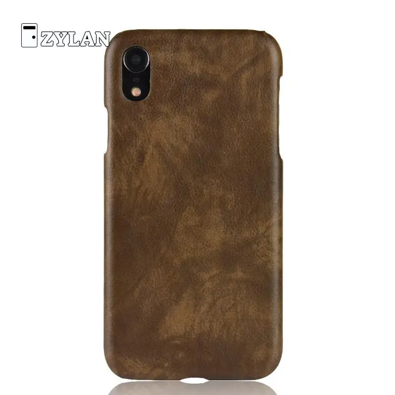 ZYLAN жесткий чехол из искусственной кожи для Apple iPhone XS Max XR черный коричневый и