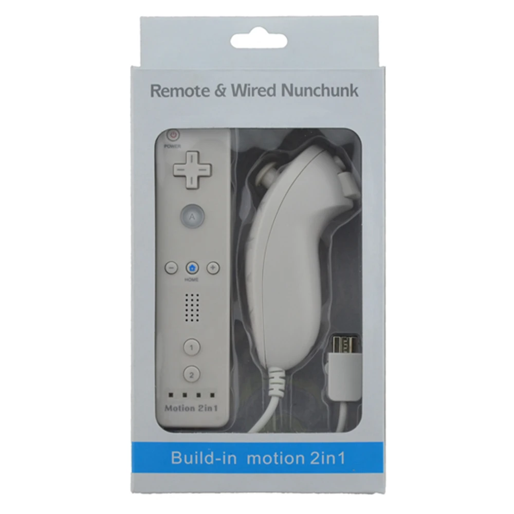 7 видов цветов Встроенный motion 2в1 для Wii remote & nunchunck Nintendo Gamepad/jostick/контроллер с Motion