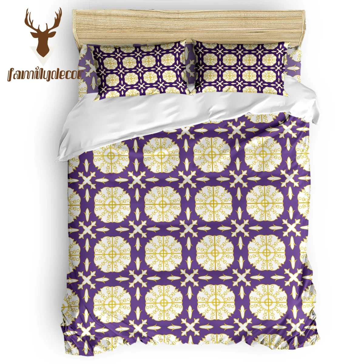 FamilyDecor этнический Ретро фиолетовый геометрический узор богемное постельное