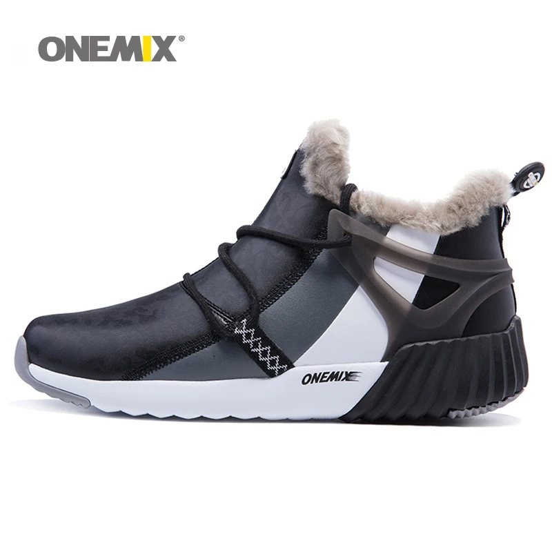 Женские зимние ботинки ONEMIX сохраняющие тепло кроссовки для мужчин удобная обувь