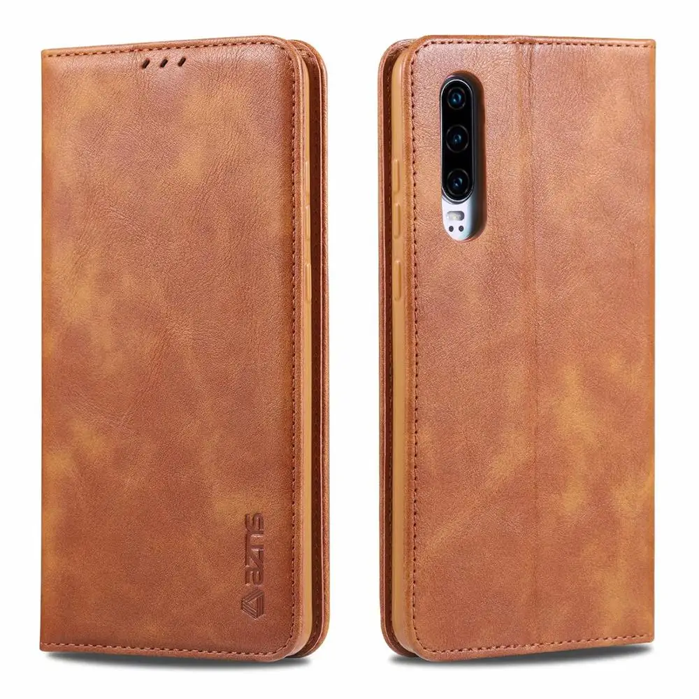 Оригинальный кожаный чехол кошелек для Huawei P30 Pro магнитный Ретро Чехол книжка с