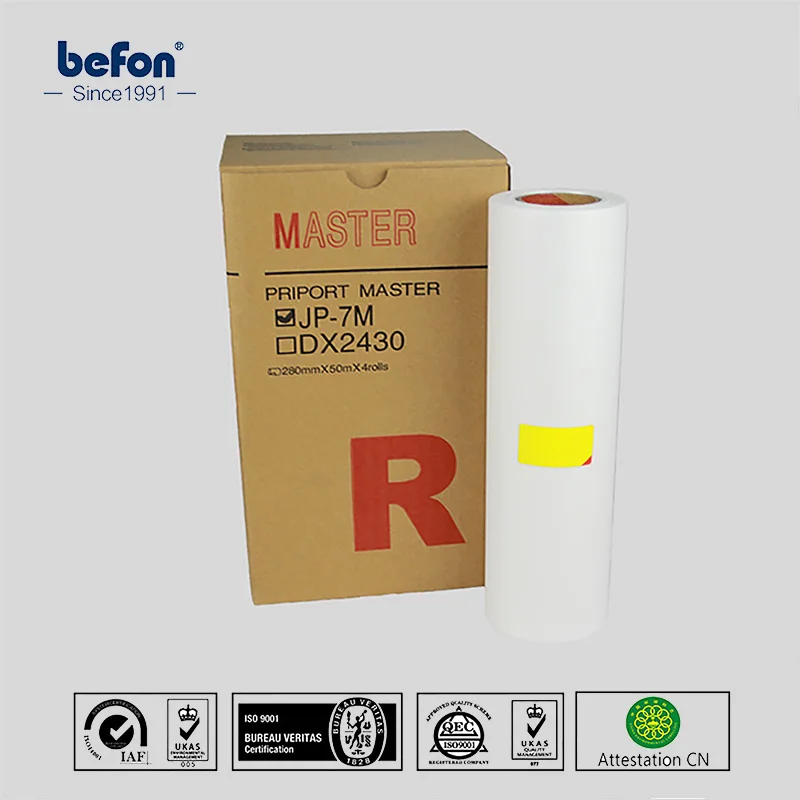 

Befon Master Roll JP 7 JP-7 JP-7M JP7M B4 CPMT21 4 рулона/коробка совместима с Ricoh JP750 JP780 750 780
