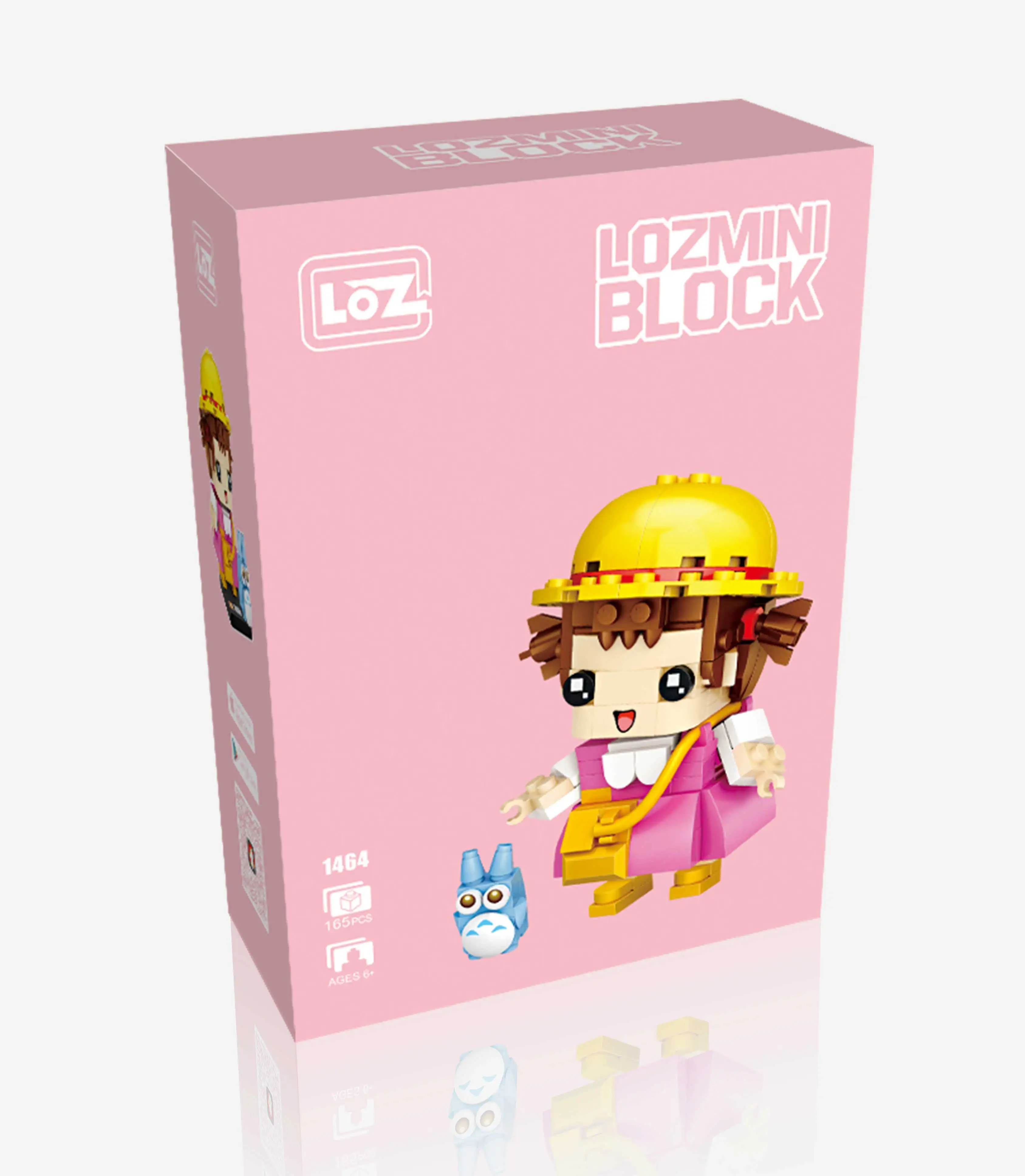 1464 with box Мини Qute LOZ Тоторо медведь kumamoto Щелкунчик король сяоми брикхедз пластиковые строительные блоки фигурки развивающие игрушки - Цвет: 1464 with box