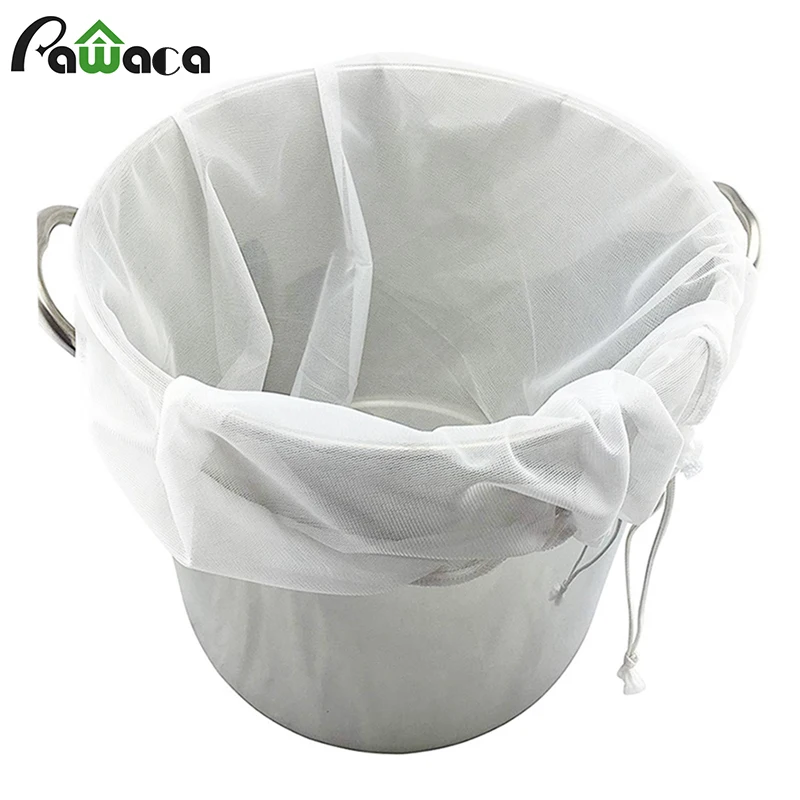 Многоразовая Сетчатая Сумка-фильтр на шнурке для пищевых продуктов фруктов