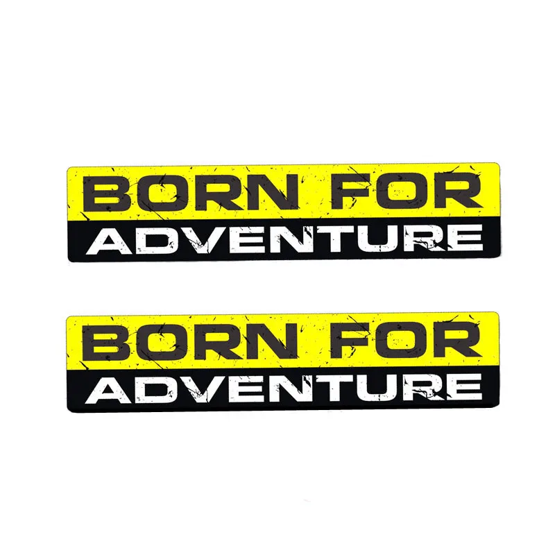 YJZT 2x15 см * 3 индивидуальность BORN FOR ADVENTURE смешное тело фотография 12 0050|Наклейки на