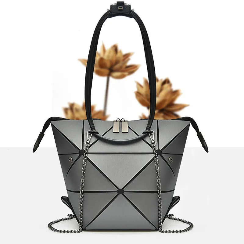 Новинка 2019 Весенняя стильная женская повседневная сумка тоут с геометрическим