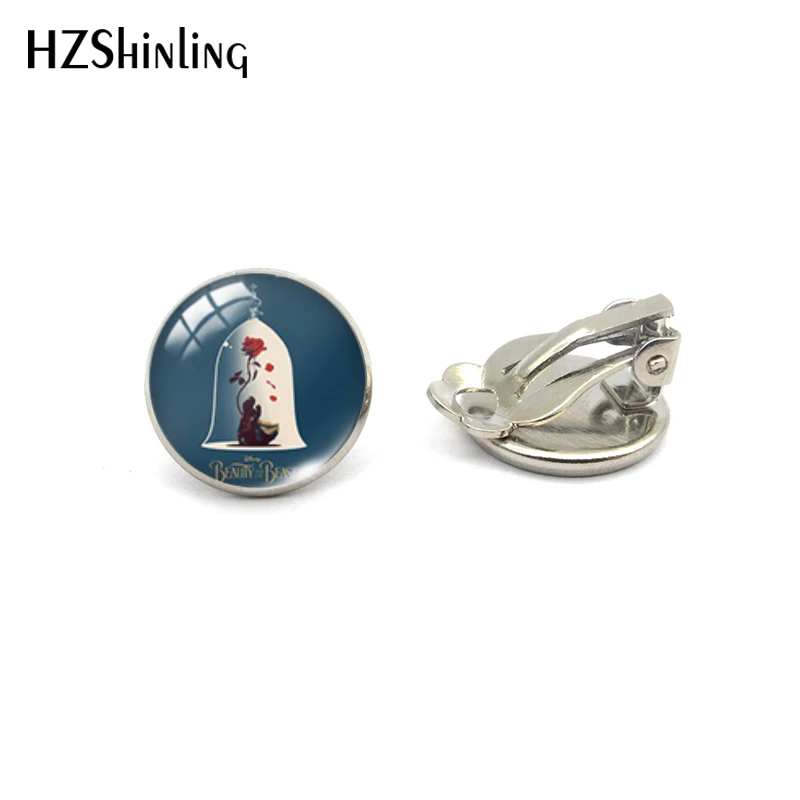 Silver-7 HZSHINLING тренд Красавица и Чудовище Fahion Moive и мультфильм шаблон стеклянные подвески ювелирные изделия - Окраска металла: Silver-7