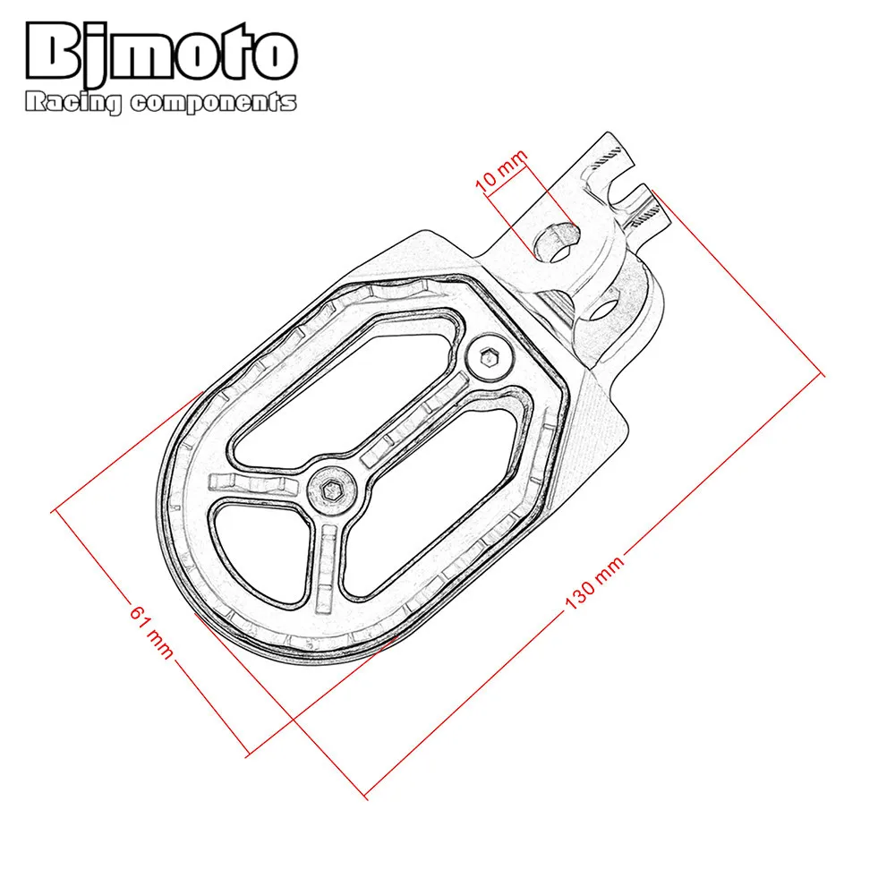 

Bjmoto Motorcycle CNC Foot Pedals Peg Foot Rest Peg For Honda CR125/250 CR125/250 CFR250X/R CRF450X/R Kawasaki Suzuki RM Z250