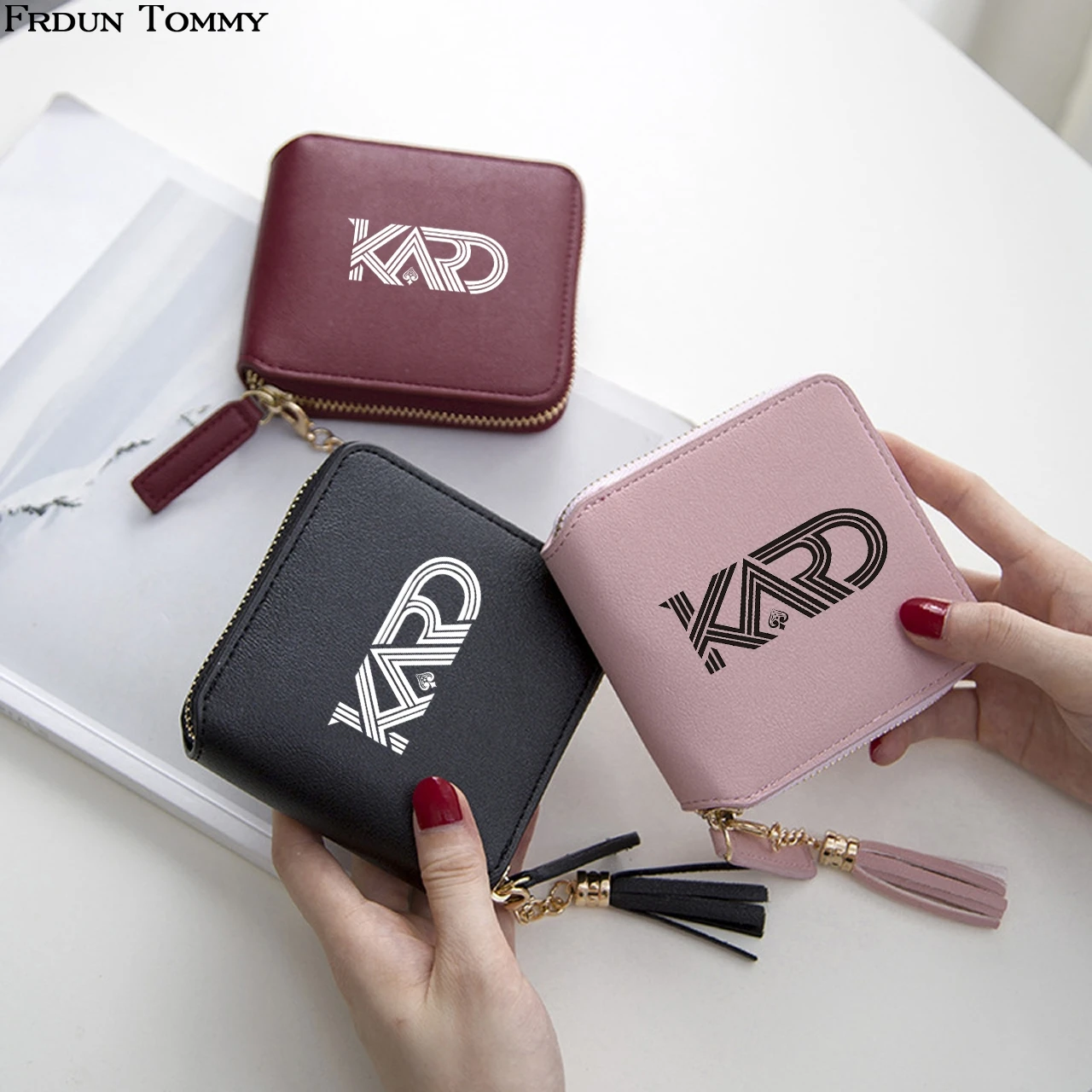 Kard бумажник Kpop мини короткие молнии карты BM 3D PU кожаные кошельки Модные женские