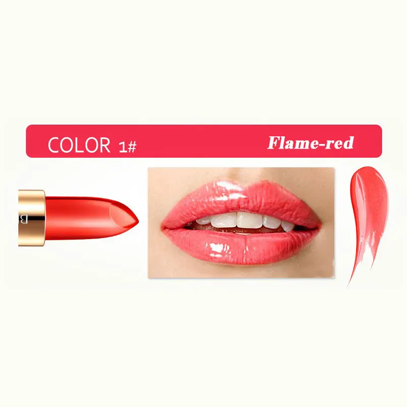 Flame Red BIOAQUA, модный косметический Maquiagem Batom увлажняющая водостойкая помада, стойкий бальзам для губ, Уход за губами - Цвет: Flame Red