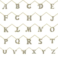 yanmei gold alphabet letter a to z pendant chain necklace for women hot sale cubic zircon necklaces chain jewelry ymd1227
