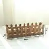 4 типа мини милый коричневый забор деревянный цветок фотогоршки для цветов