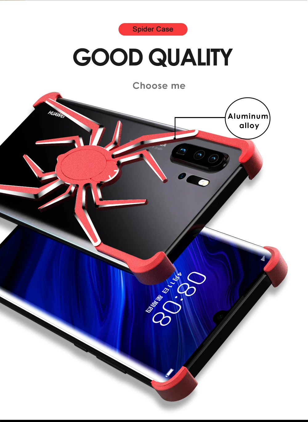 R-JUST Алюминиевый металлический чехол с пауком для huawei P30 Pro mate 20 Pro чехол-накладка Железный человек защитный чехол для телефона