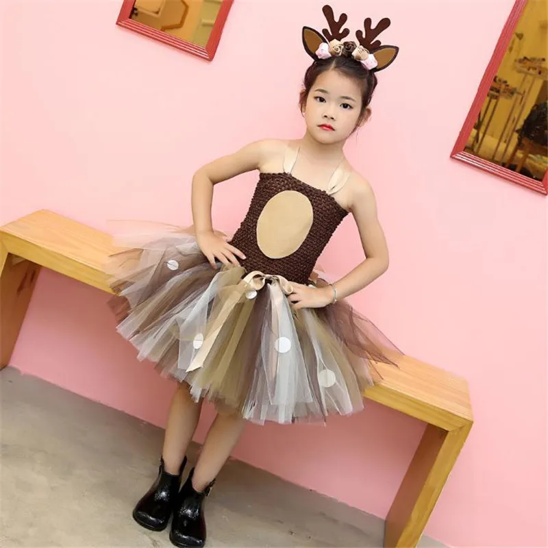 Костюм Санта-олень Лось для костюмированной вечеринки костюм девочек с милым