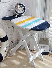 Многоцветный кофейный столик из массива дерева старый чайный столик.