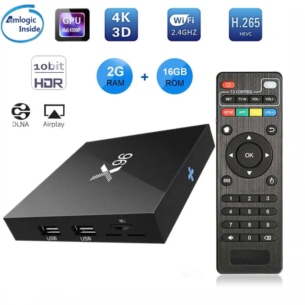 

ТВ-приставка X96 mini на Android 2019, 2 + 16 ГБ, 4 ядра, 7,1 ГГц, Wi-Fi
