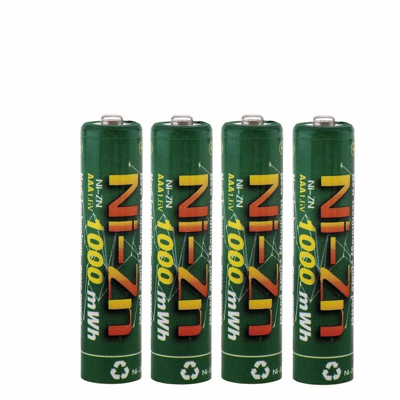 

4Pcs/lot Ni-Zn 1.5V 1.6v 1000mWh aaa rechargeable battery