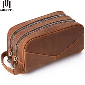 Сумка для туалетных принадлежностей из натуральной кожи для мужчин и женщин