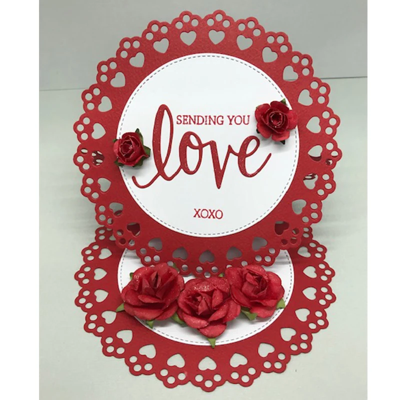 Трафареты в форме сердца Nicole Design металлические режущие штампы трафареты для