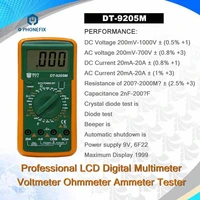 multimeter dt 9205m digital multimeter best 9205m handheld lcd screen digital multimeter with buzzer test meter phone repair kit