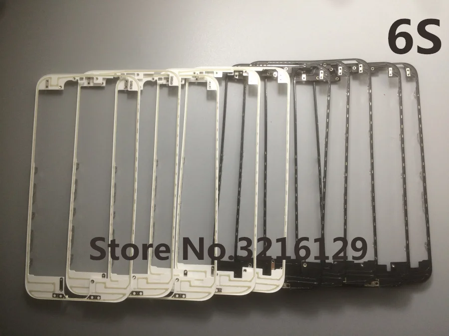 

50pcs/lot hot glue Black/White Front Bezel for iPhone 6 6S 4.7inch LCD Middle Frame Housing Parts Chrome Screen Holde