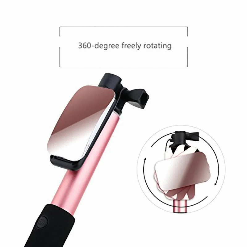Раздвижной ручной монопод селфи Палка с зеркалом заднего вида мини штатив
