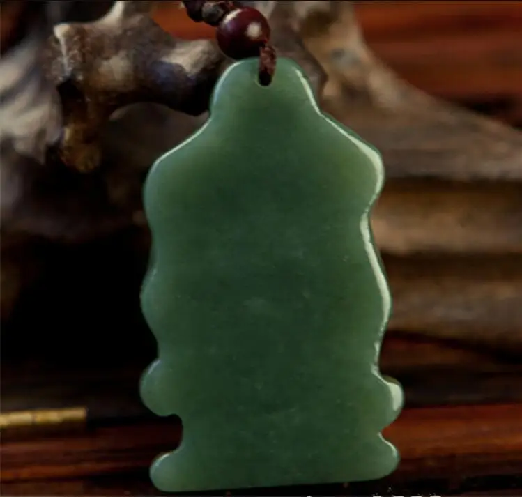 Подвеска из натурального нефрита цинюй Синьцзян Бог богатства подвеска чжаокай