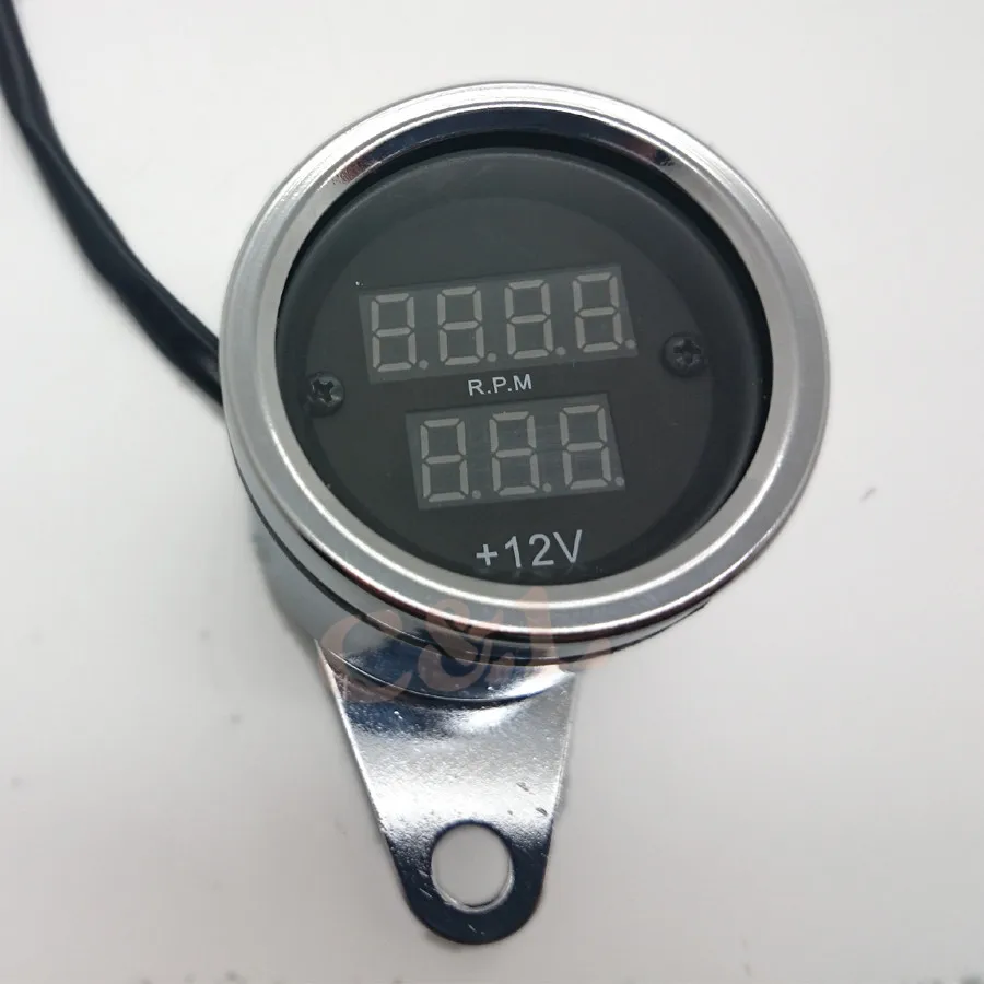 Новый Универсальный мотоциклетный светодиодный цифровой вольтметр и тахометр