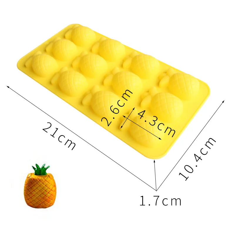 Pineapple Фламинго, силиконовые формы для льда, сделай сам, форма для льда, силиконовая форма для льда, лоток для фруктов, форма для шоколада сделай сам, конфета, кухонный инструмент - Цвет: Pineapple