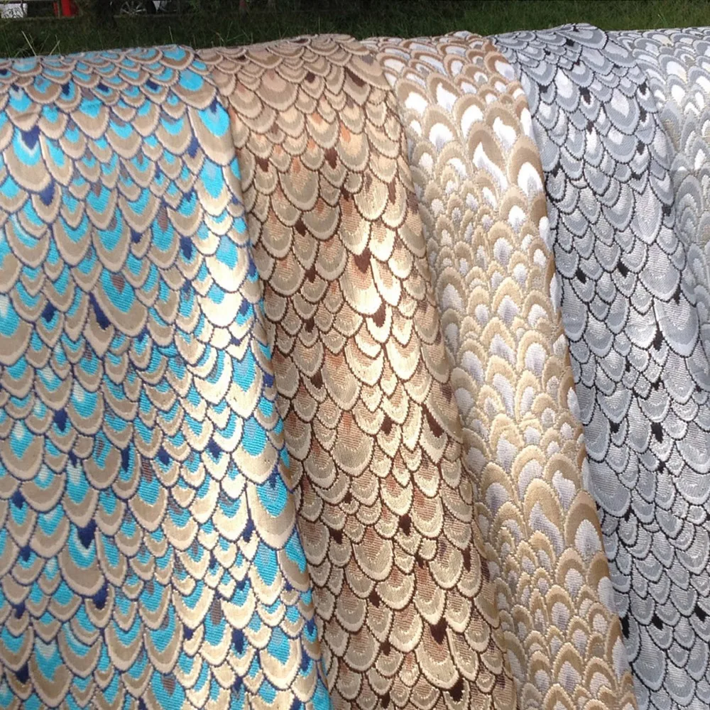 Metallic Peacock Jacquard Brocade Fabric,Brand Fabric,Shinny Tissue for Dress,Sewing Patchwork Material Tecido
