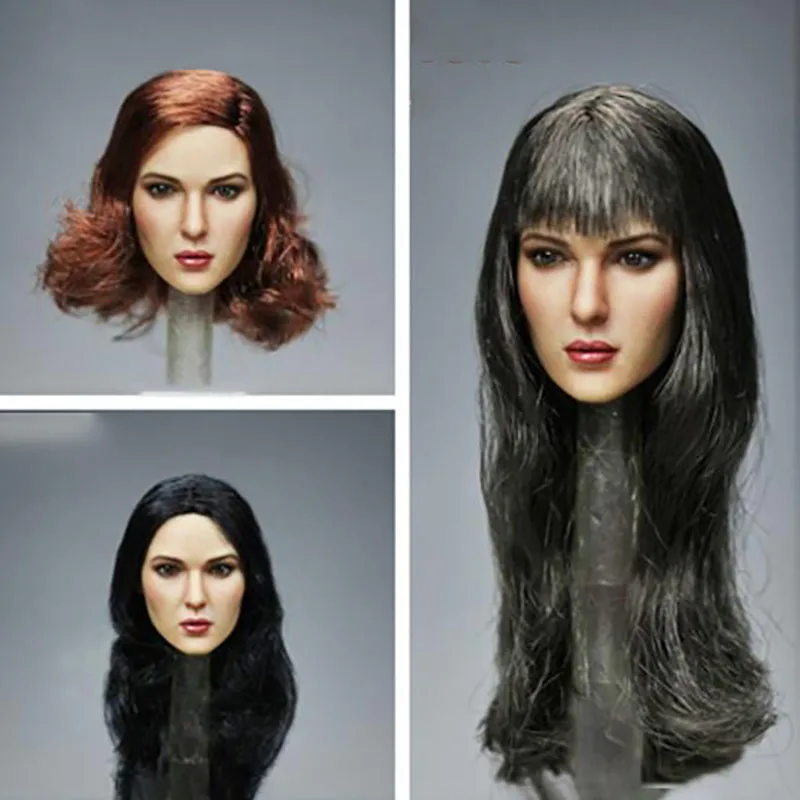 

1/6 Scale Girl Head Sculpt Female Woman Lady Carving Version Model Short/Long Hair Beauty Head play for 12" Action Figure Body