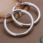 Оптовая продажа, высококачественные ювелирные изделия, посеребренные полые серьги 5 мм для женщин, лучший подарок SMTE149