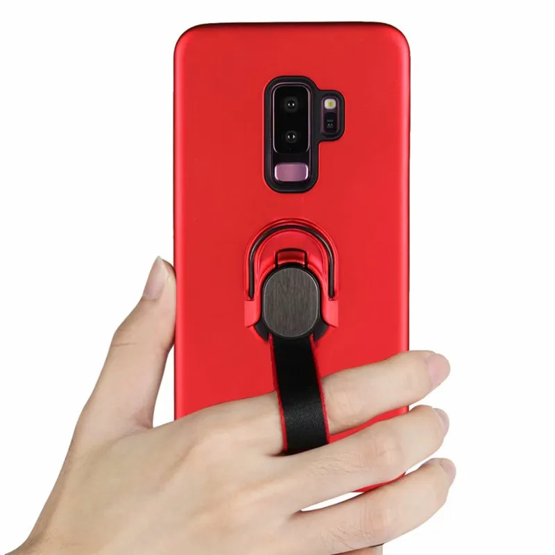 Для Samsung Galaxy S8 S9 Plus S7 Edge силиконовый автомобильный магнитный держатель для колец
