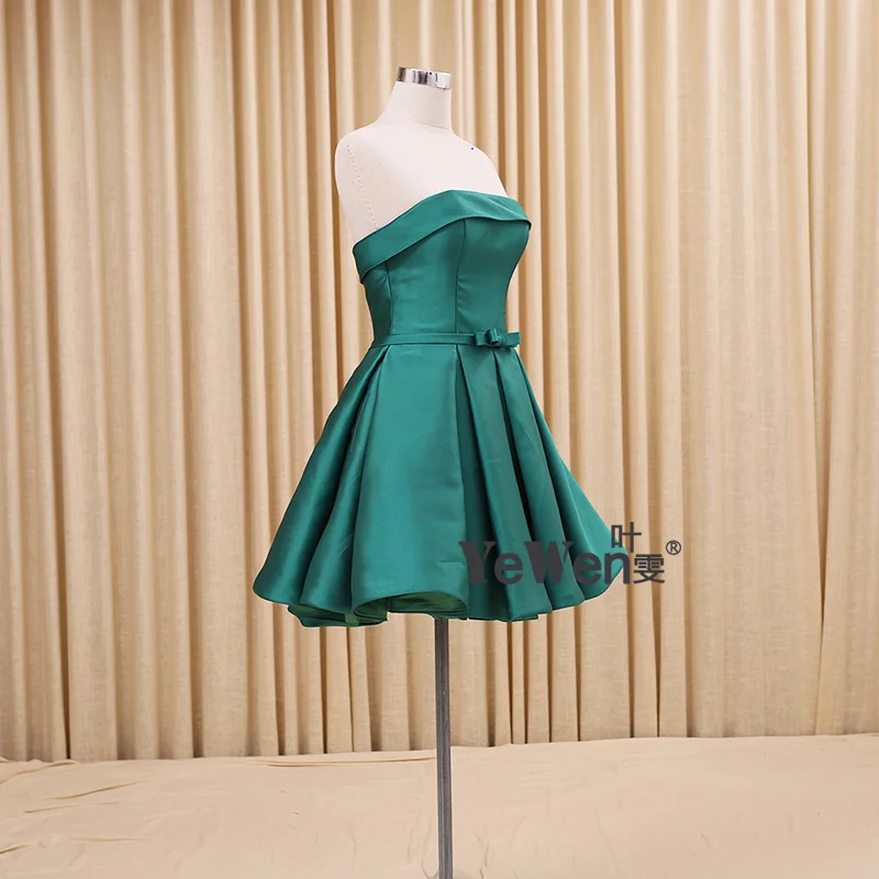 2019 Green Bow Pink Purple Blue Girls Short Cocktail Dresses Mini Sexy Party Gown robe de cocktail feestjurken coctail dress | Свадьбы и