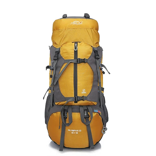 Yellow Открытый рюкзак 65L водонепроницаемый походный рюкзак для альпинизма треккинга кемпинга горные дорожные сумки рюкзак рюкзаки - Цвет: Yellow