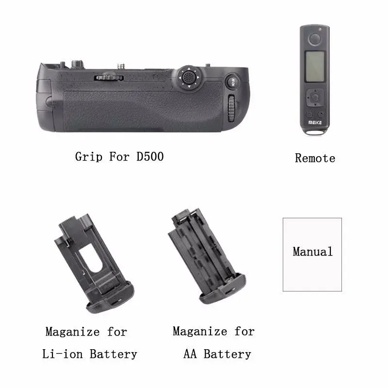 Meike MK-D500 Pro Вертикальная Батарейная ручка Встроенный 2,4 ГГц FSK пульт дистанционного управления съемка для камеры Nikon D500 в качестве MB-D17 аксессуаров