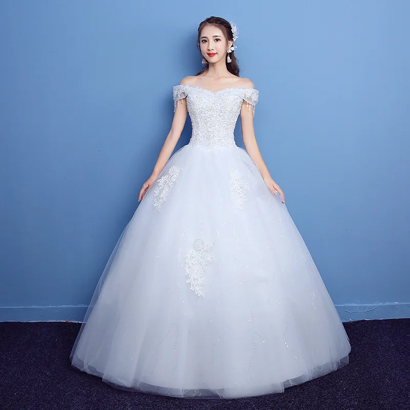 Роскошное бальное платье inofinn свадебное с кружевом винтажное Vestido De Novia Princesa