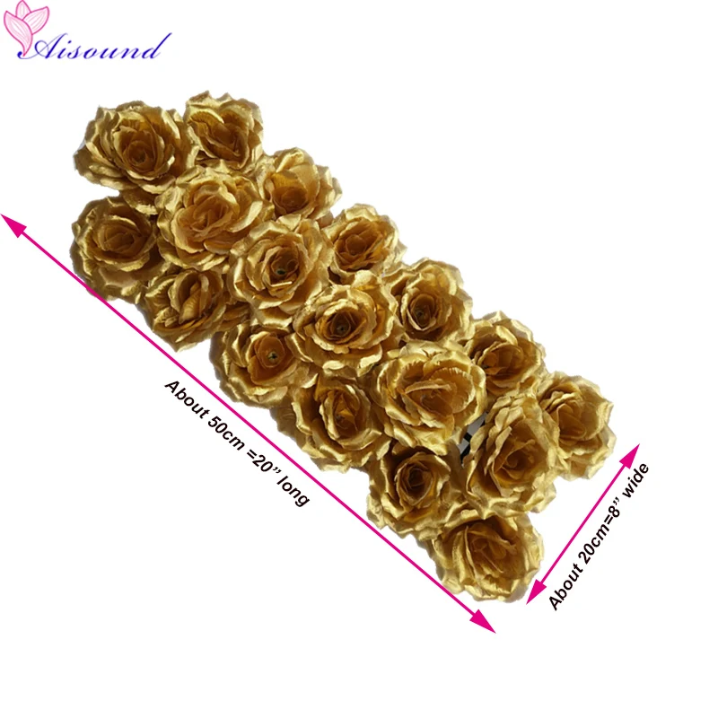 Цветочная композиция для свадьбы Aisound декоративные цветы золотистые и