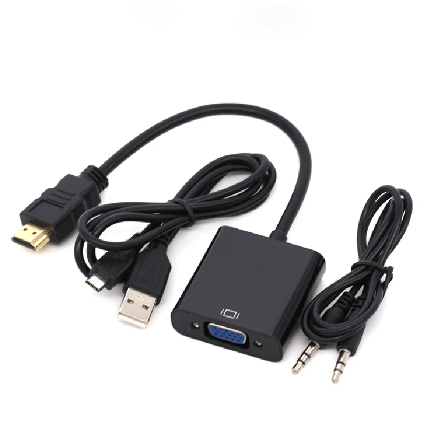 Высокое качество HDMI к VGA адаптер Мужской Famale конвертер 1080P цифровой аналоговому