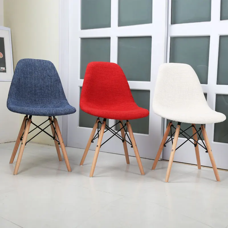 Скандинавский обеденный стул твердый деревянный для компьютера простой