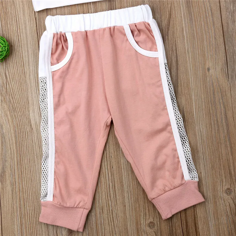 Высококачественная одежда для маленьких девочек спортивный костюм спортивные