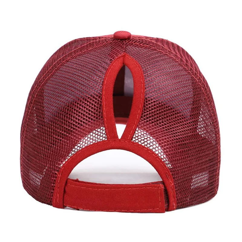 

Running Caps 2019 Ponytail Baseball Cap Women Messy Bun Snapback Summer Mesh Hats Adjustable Sport Running Caps