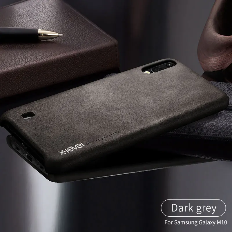 X-Level Винтажный чехол для samsung Galaxy M20 M10 M30 A30 A50 Ретро X Level Матовый кожаный защитный чехол