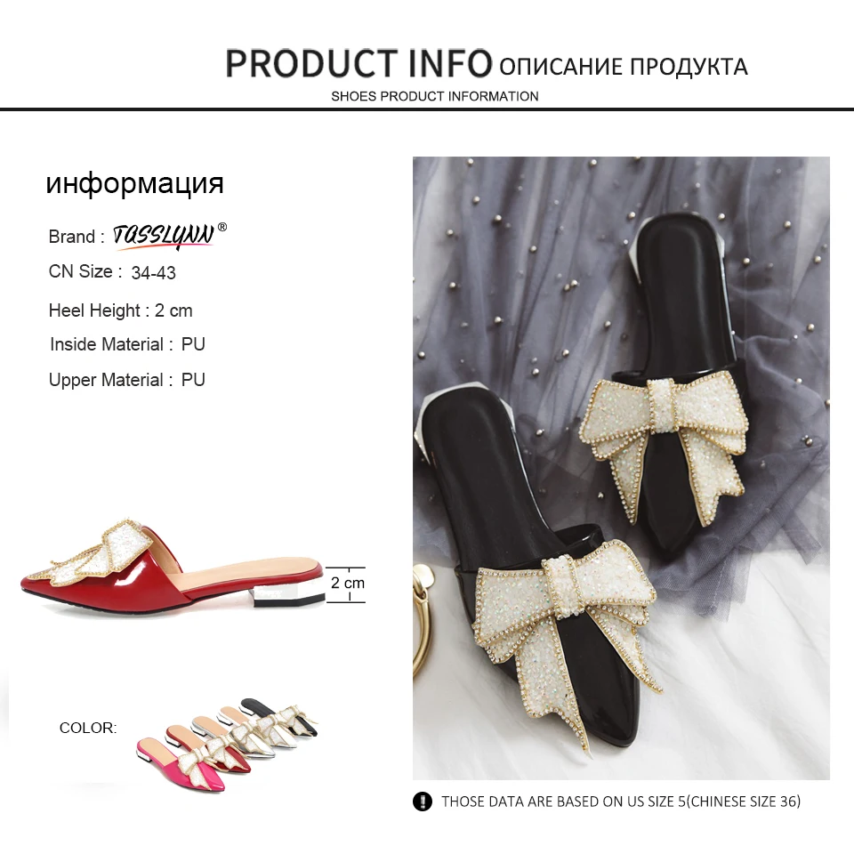 Taslynn/2018 женские туфли лодочки без шнуровки Туфли с бантом острым носком на низком
